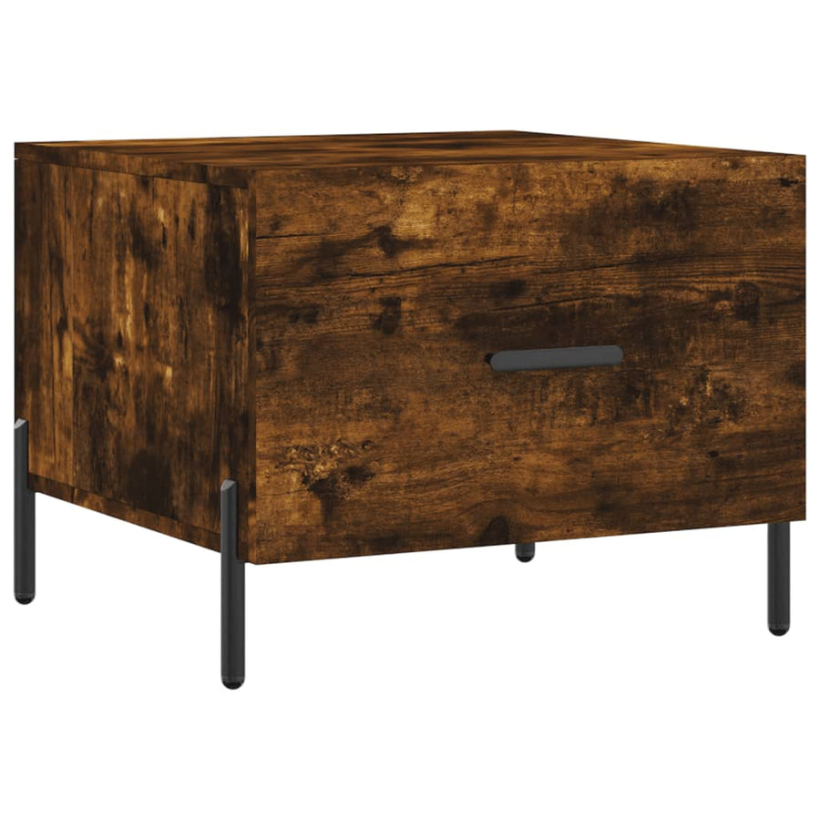 Salontafels 50X50X40 Cm Bewerkt Hout Kleurig 2 Gerookt eiken