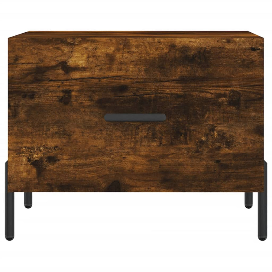 Salontafels 50X50X40 Cm Bewerkt Hout Kleurig 2 Gerookt eiken