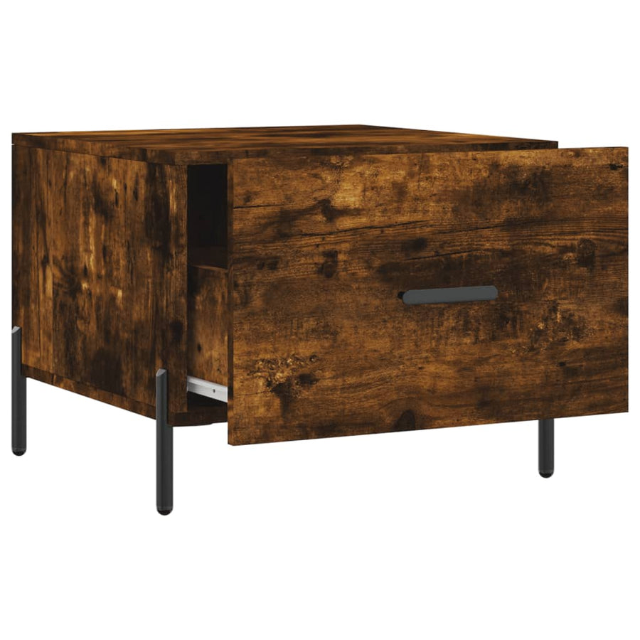 Salontafels 50X50X40 Cm Bewerkt Hout Kleurig 2 Gerookt eiken