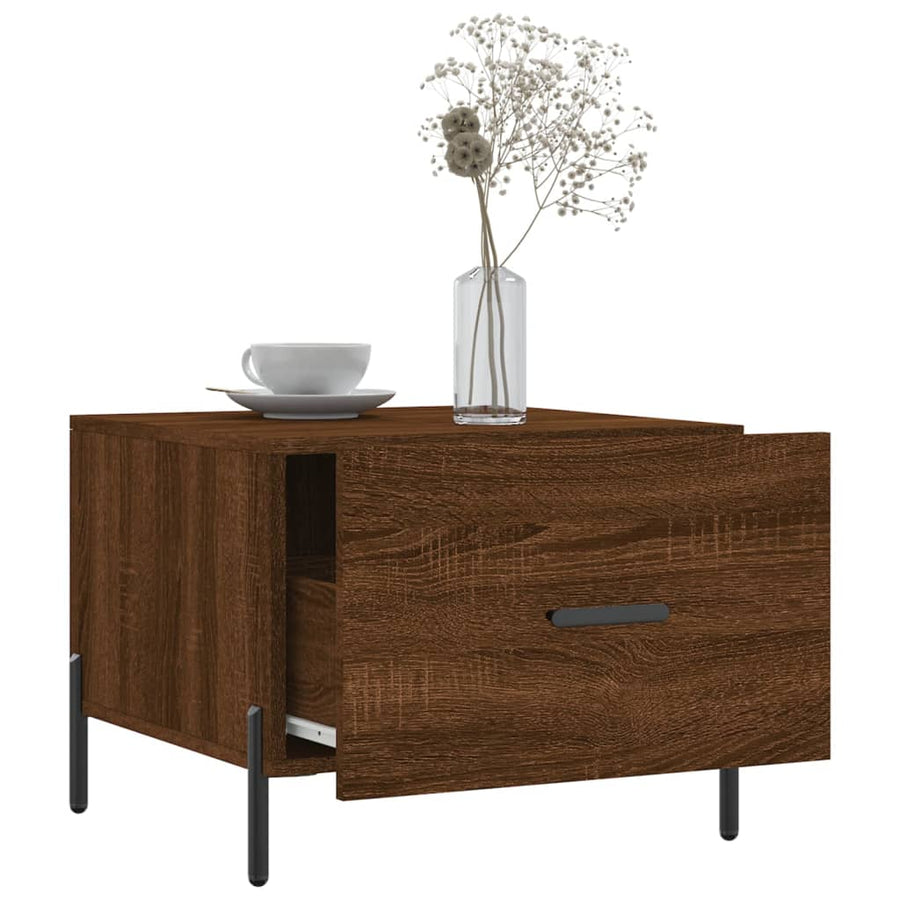 Salontafel 50X50X40 Cm Bewerkt Hout Bruin Eikenkleur 1 Bruineiken