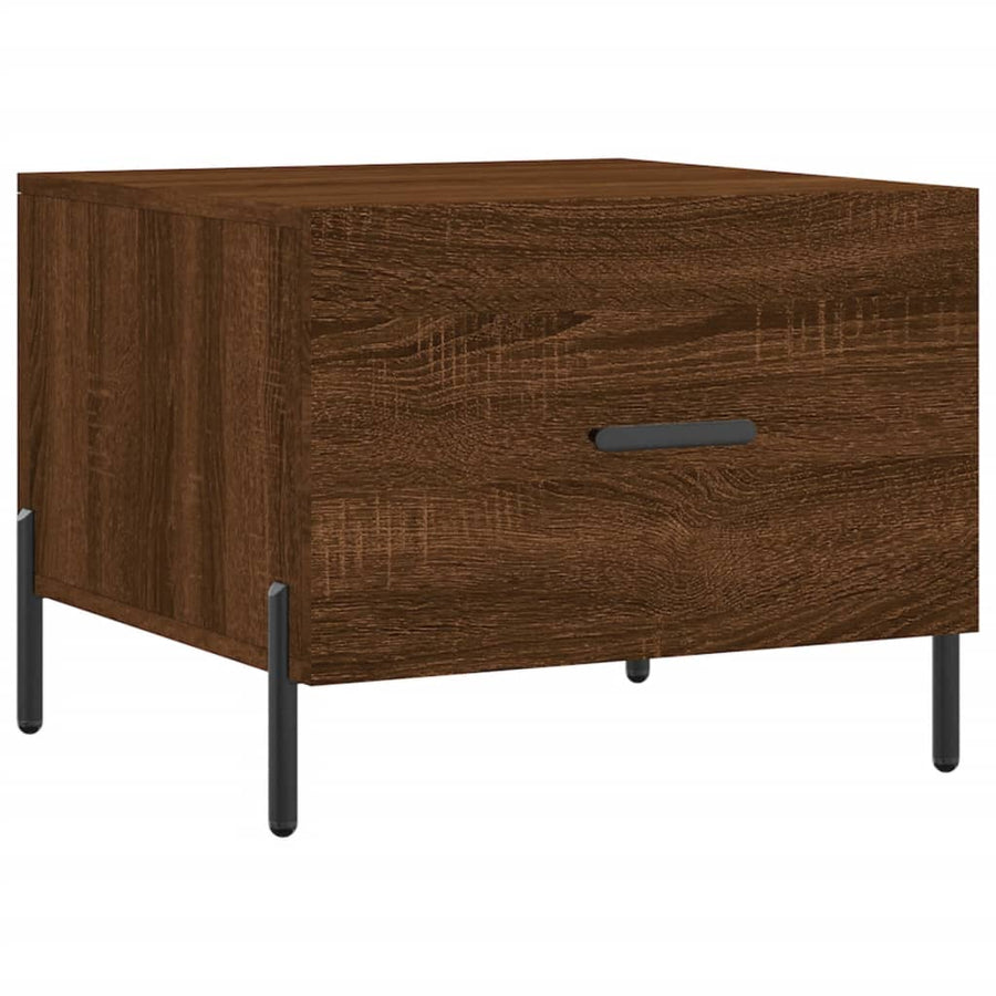 Salontafels 50X50X40 Cm Bewerkt Hout 2 bruin eikenkleur