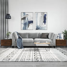 Coffee tables 2 pcs 50x50x40 cm treated wood brown oak color