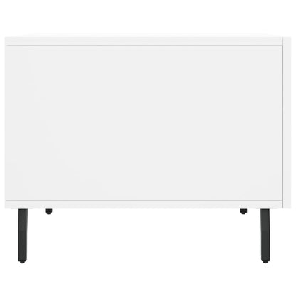 Salontafel 50X50X40 Cm Bewerkt Hout 1 Wit