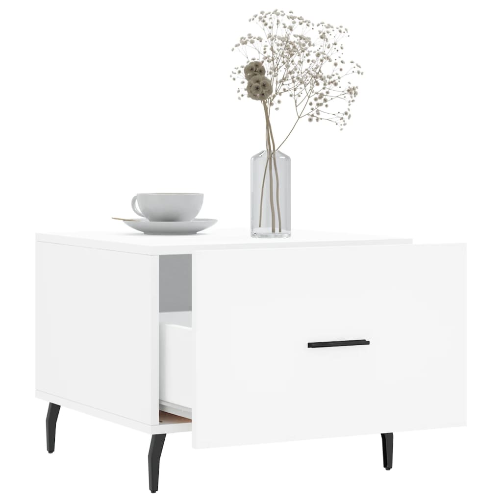 Salontafels 50X50X40 Cm Bewerkt Hout 2 Wit