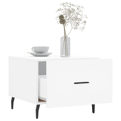 Salontafels 50X50X40 Cm Bewerkt Hout 2 Wit