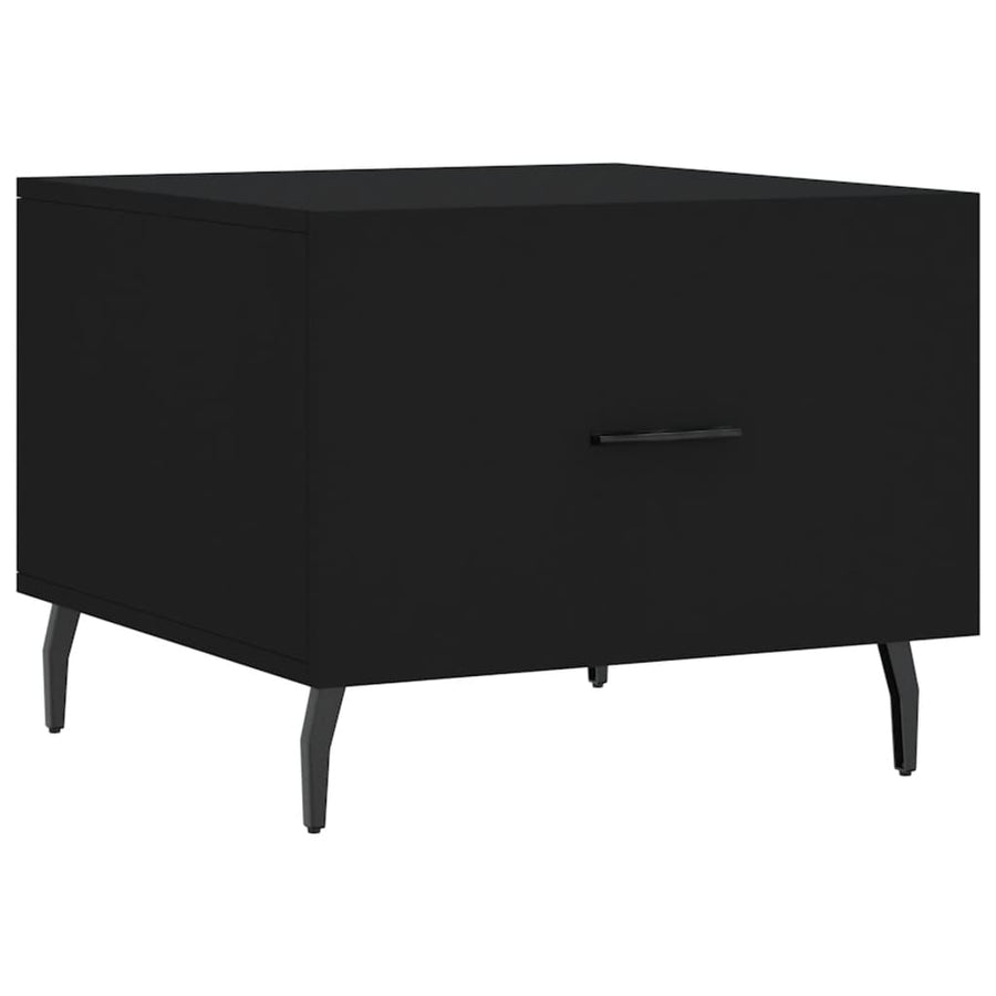 Salontafel 50X50X40 Cm Bewerkt Hout 1 Zwart