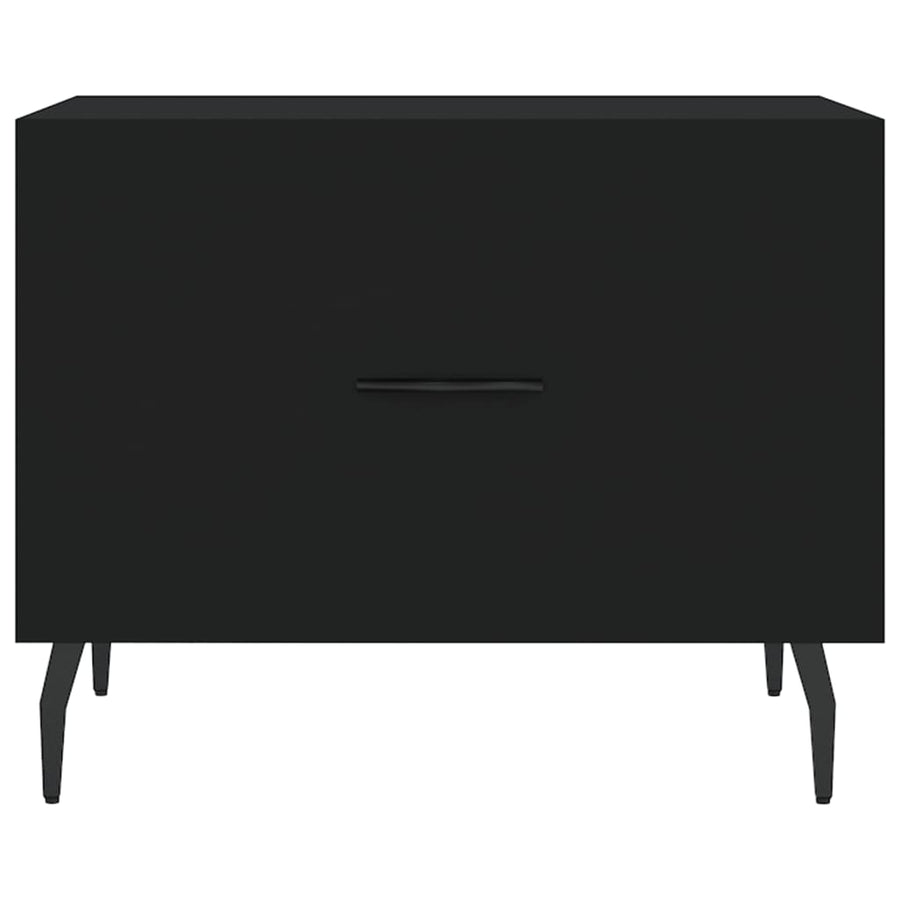 Salontafel 50X50X40 Cm Bewerkt Hout 1 Zwart