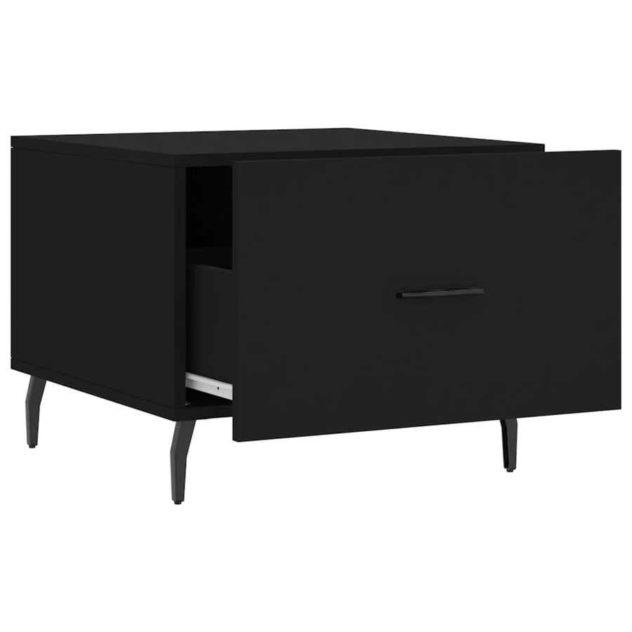 Salontafel 50X50X40 Cm Bewerkt Hout 1 Zwart