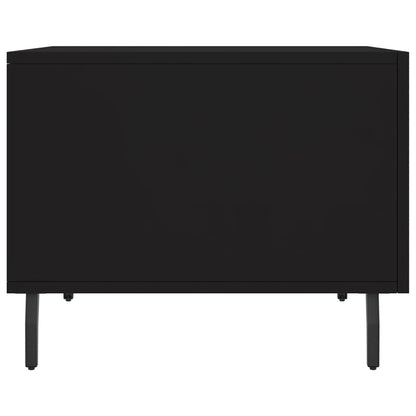Salontafel 50X50X40 Cm Bewerkt Hout 1 Zwart