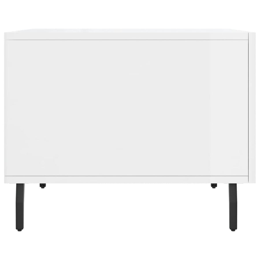Salontafel 50X50X40 Cm Bewerkt Hout 1 Hoogglans wit