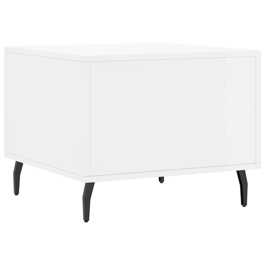 Salontafel 50X50X40 Cm Bewerkt Hout 1 Hoogglans wit