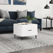 Salontafel 50x50x40 cm bewerkt hout hoogglans wit