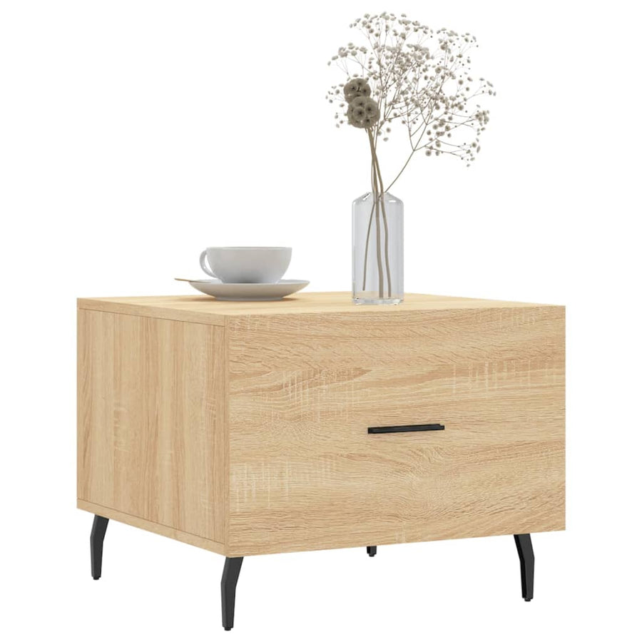 Salontafel 50X50X35 Cm Bewerkt Hout Kleurig 1 Sonoma eiken