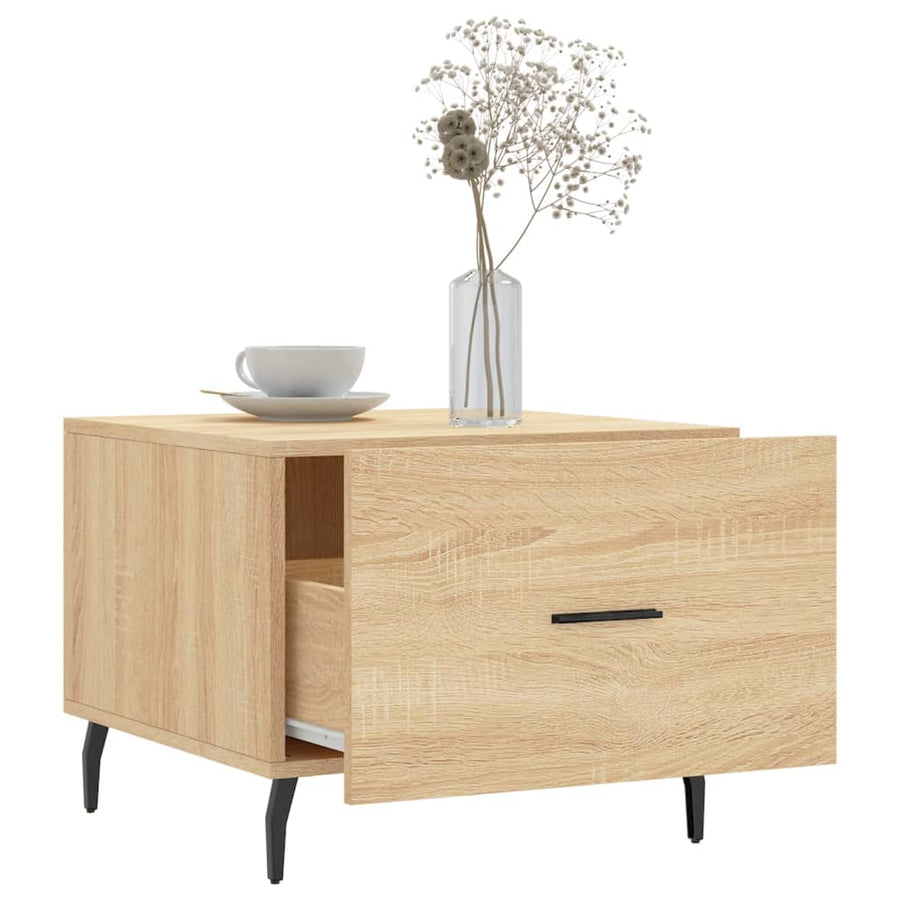 Salontafel 50X50X35 Cm Bewerkt Hout Kleurig 1 Sonoma eiken