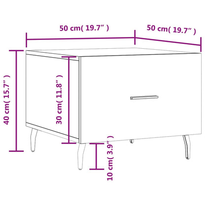 Salontafel 50X50X40 Cm Bewerkt Hout 1 Betongrijs