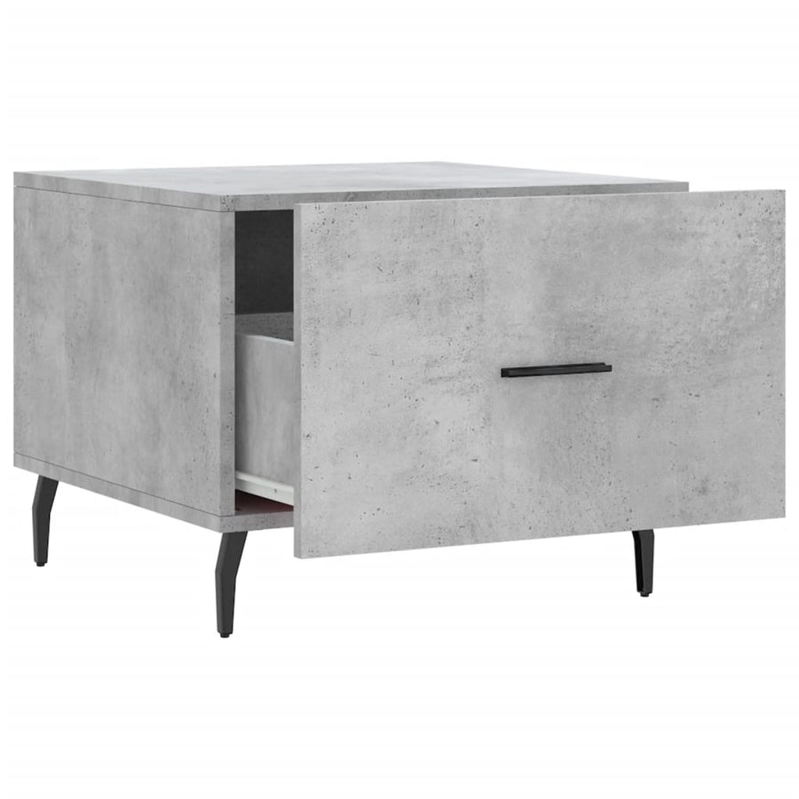 Salontafel 50X50X40 Cm Bewerkt Hout 1 Betongrijs
