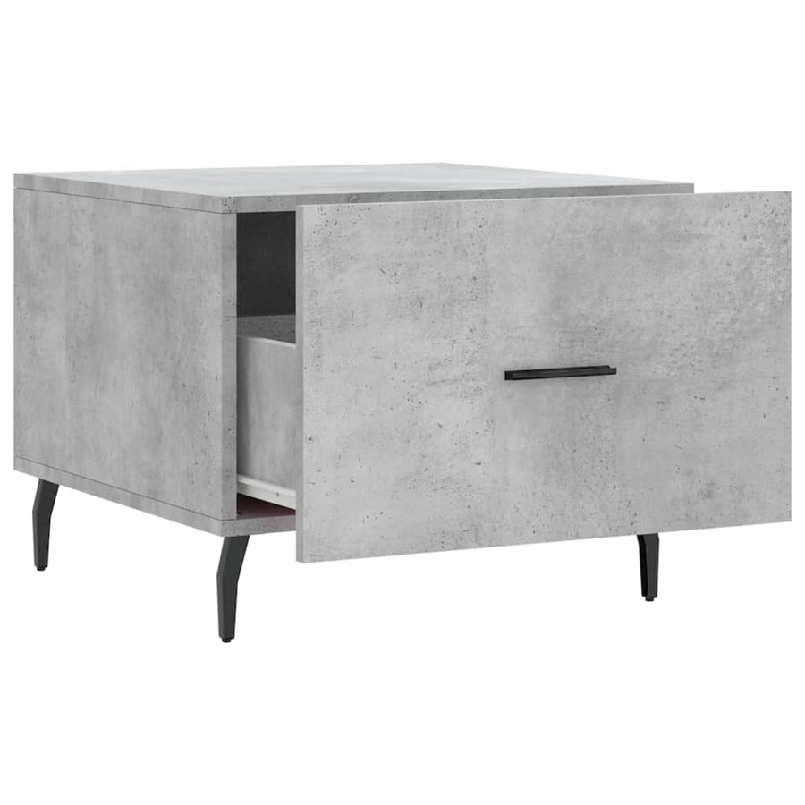 Salontafels 50X50X40 Cm Bewerkt Hout 2 Betongrijs