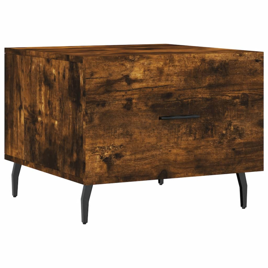 Salontafels 50X50X40 Cm Bewerkt Hout Kleurig 2 Gerookt eiken