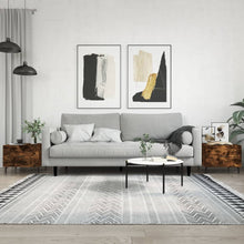 Salontafels 50X50X40 Cm Bewerkt Hout Kleurig 2 Gerookt eiken