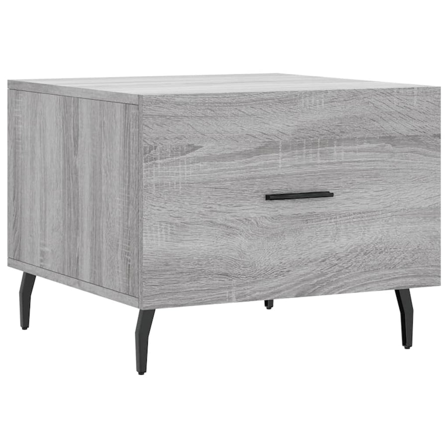 Salontafel 50X50X40 Cm Bewerkt Hout Eiken 1 Grijs sonoma