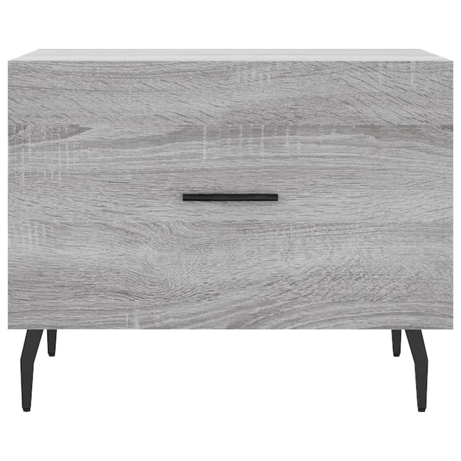Salontafel 50X50X40 Cm Bewerkt Hout Eiken 1 Grijs sonoma