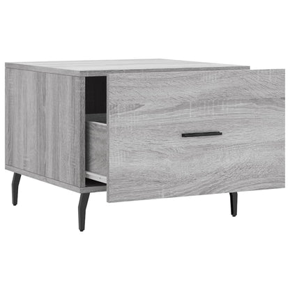 Salontafel 50X50X40 Cm Bewerkt Hout Eiken 1 Grijs sonoma