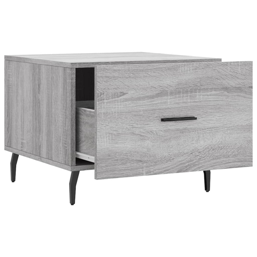 Salontafel 50X50X40 Cm Bewerkt Hout Eiken 1 Grijs sonoma