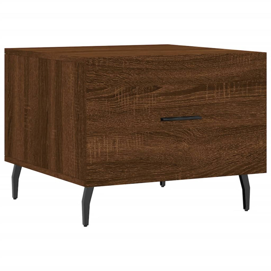 Salontafels 50X50X40 Cm Bewerkt Hout 2 bruin eikenkleur