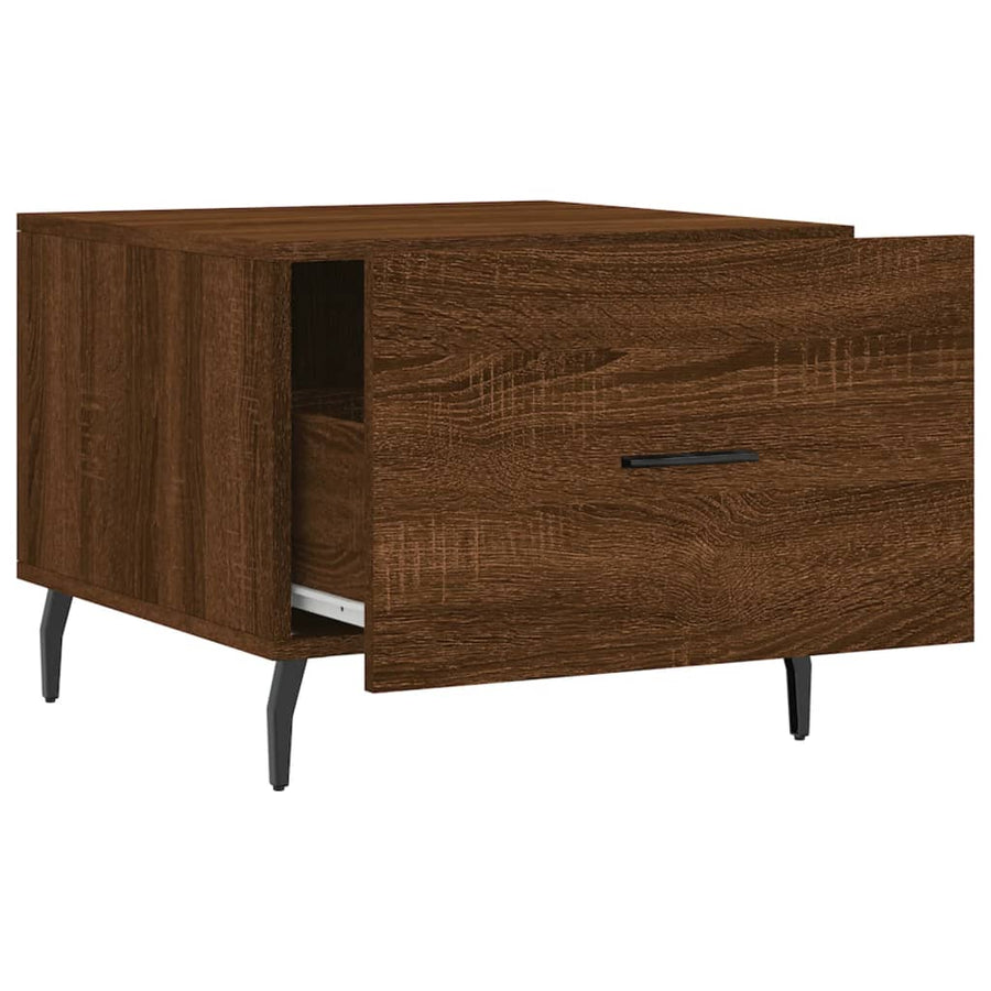 Salontafels 50X50X40 Cm Bewerkt Hout 2 bruin eikenkleur