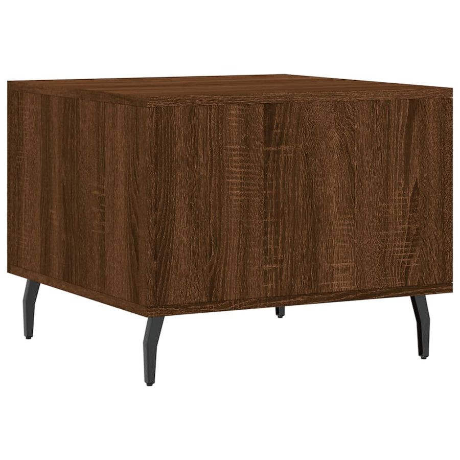 Salontafels 50X50X40 Cm Bewerkt Hout 2 bruin eikenkleur