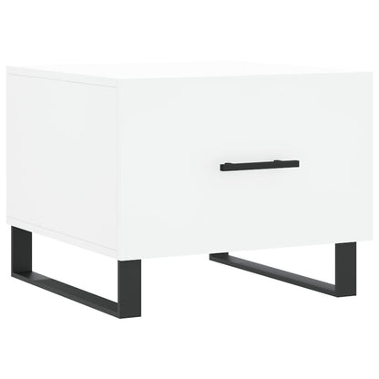 Salontafel 50X50X40 Cm Bewerkt Hout 1 Wit