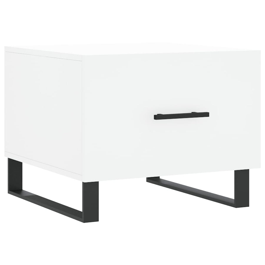 Salontafel 50X50X40 Cm Bewerkt Hout 1 Wit