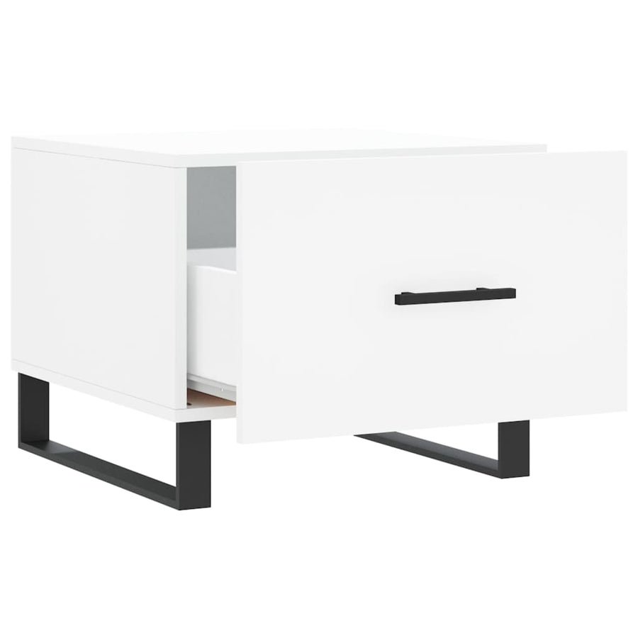 Salontafel 50X50X40 Cm Bewerkt Hout 1 Wit