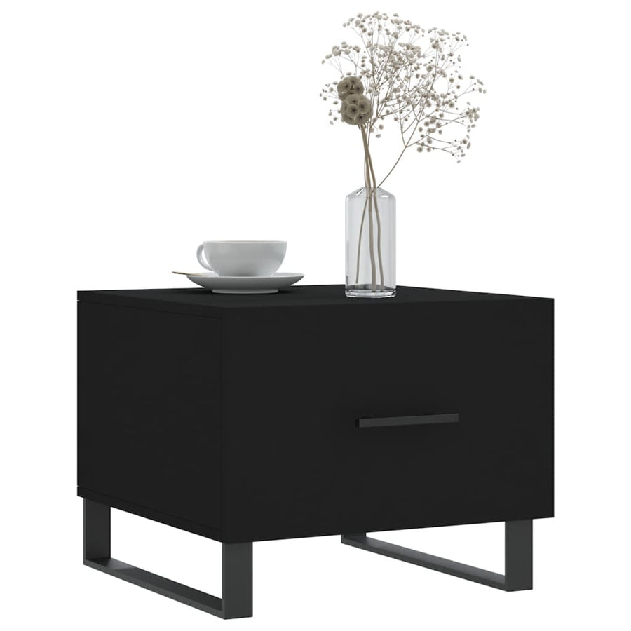 Salontafels 50X50X40 Cm Bewerkt Hout 2 Zwart