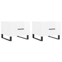 Salontafels 50X50X40 Cm Bewerkt Hout 2 Hoogglans wit