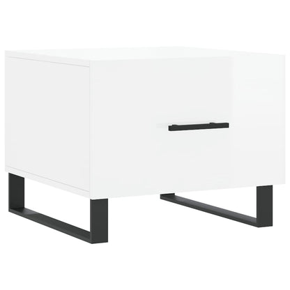 Salontafels 50X50X40 Cm Bewerkt Hout 2 Hoogglans wit