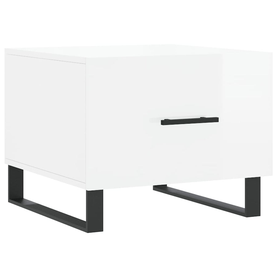 Salontafels 50X50X40 Cm Bewerkt Hout 2 Hoogglans wit
