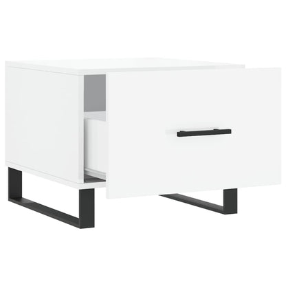 Salontafels 50X50X40 Cm Bewerkt Hout 2 Hoogglans wit