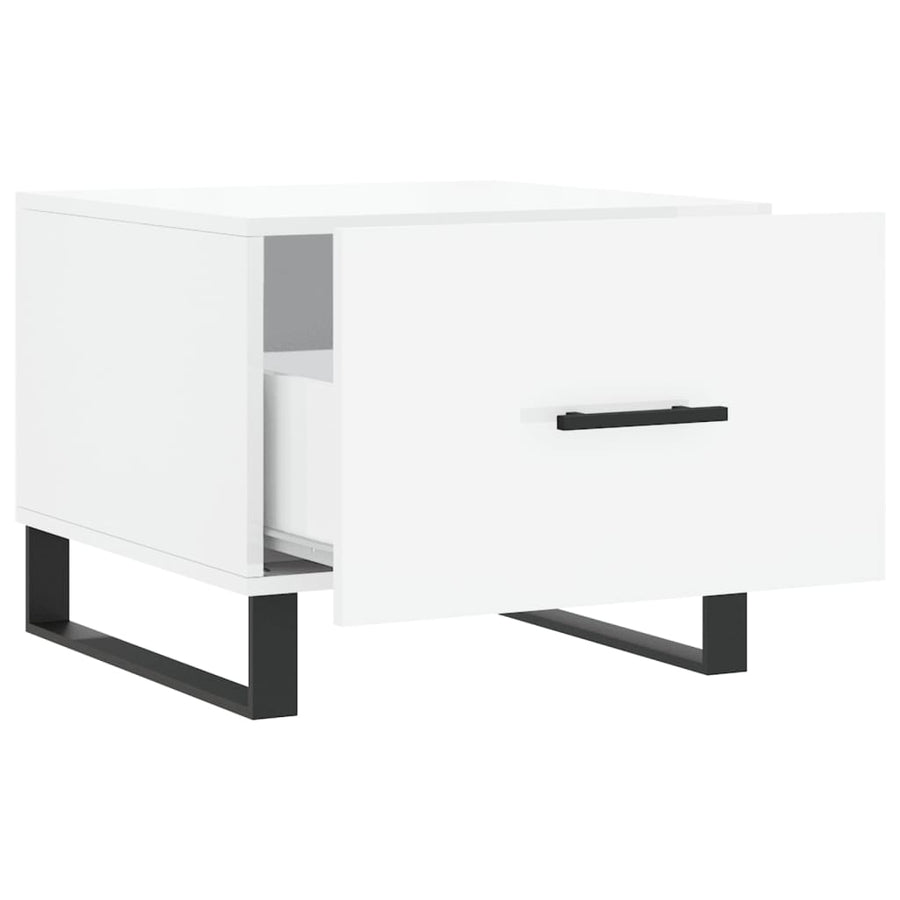 Salontafels 50X50X40 Cm Bewerkt Hout 2 Hoogglans wit