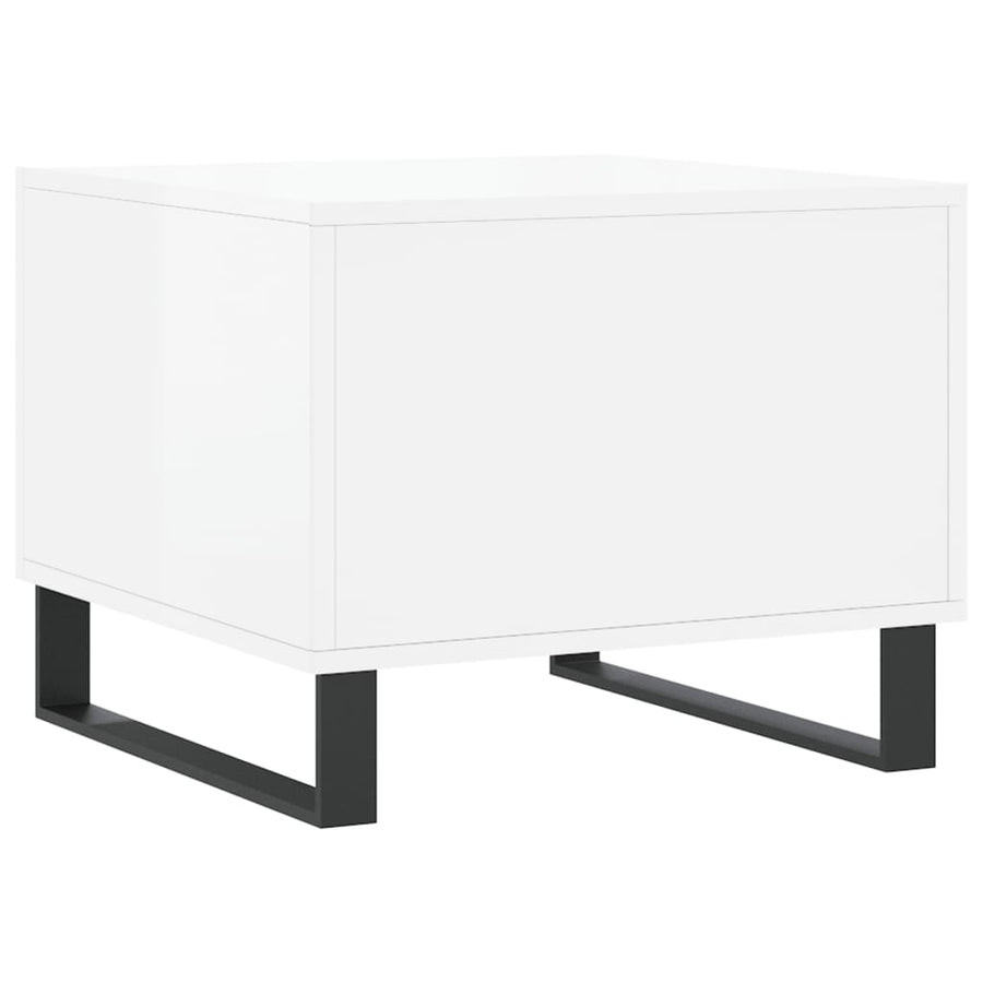 Salontafels 50X50X40 Cm Bewerkt Hout 2 Hoogglans wit