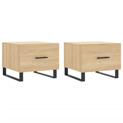 Salontafels 50X50X40 Cm Bewerkt Hout Kleurig 2 Sonoma eiken