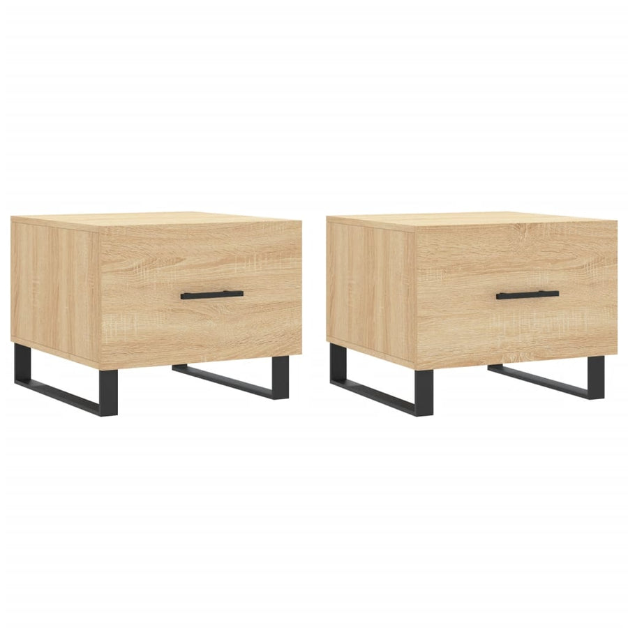 Salontafels 50X50X40 Cm Bewerkt Hout Kleurig 2 Sonoma eiken
