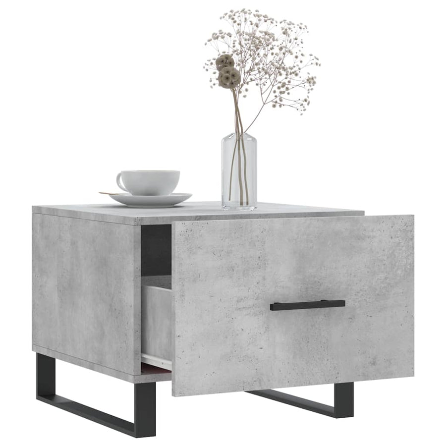 Salontafels 50X50X40 Cm Bewerkt Hout 2 Betongrijs