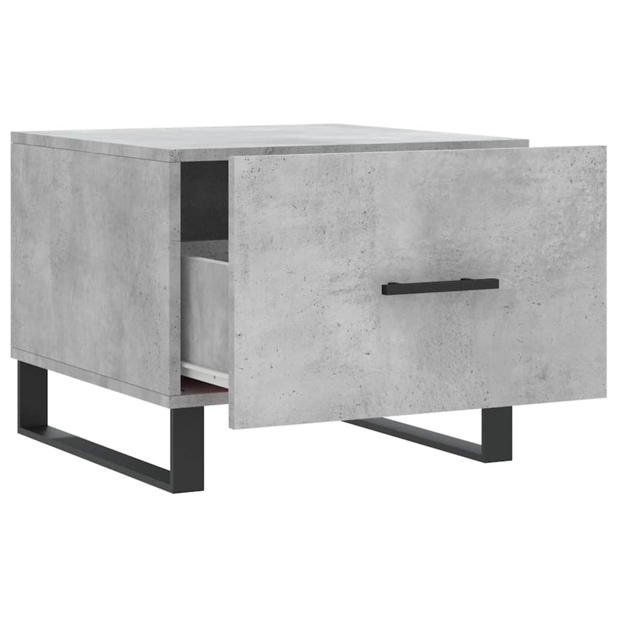 Salontafels 50X50X40 Cm Bewerkt Hout 2 Betongrijs