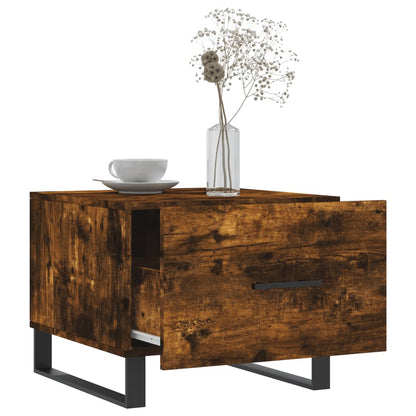 Salontafels 50X50X40 Cm Bewerkt Hout Kleurig 2 Gerookt eiken
