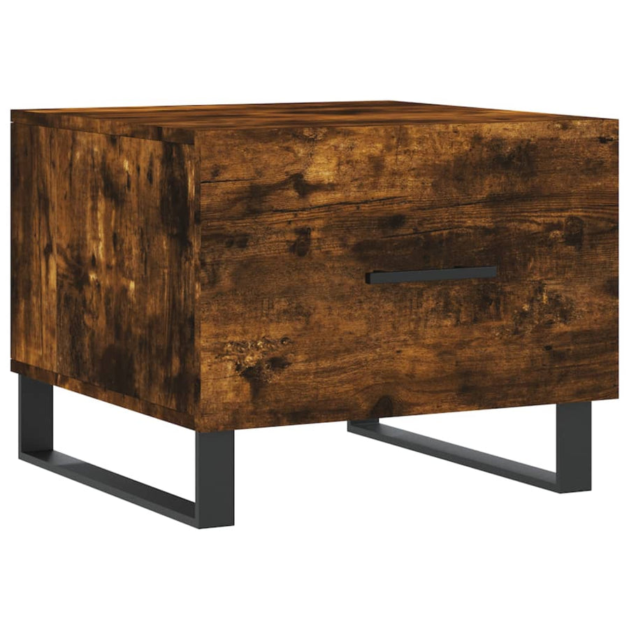 Salontafels 50X50X40 Cm Bewerkt Hout Kleurig 2 Gerookt eiken