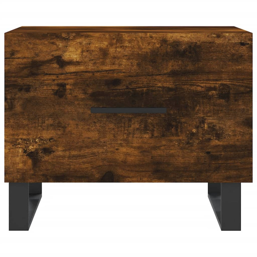 Salontafels 50X50X40 Cm Bewerkt Hout Kleurig 2 Gerookt eiken