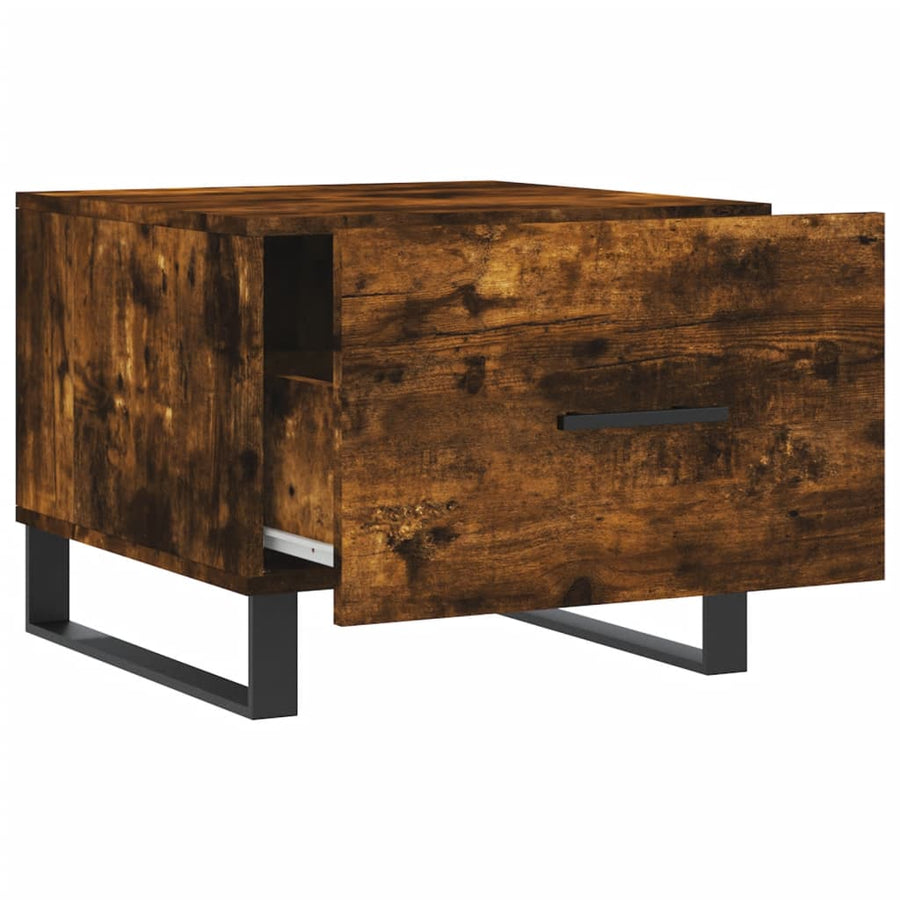 Salontafels 50X50X40 Cm Bewerkt Hout Kleurig 2 Gerookt eiken