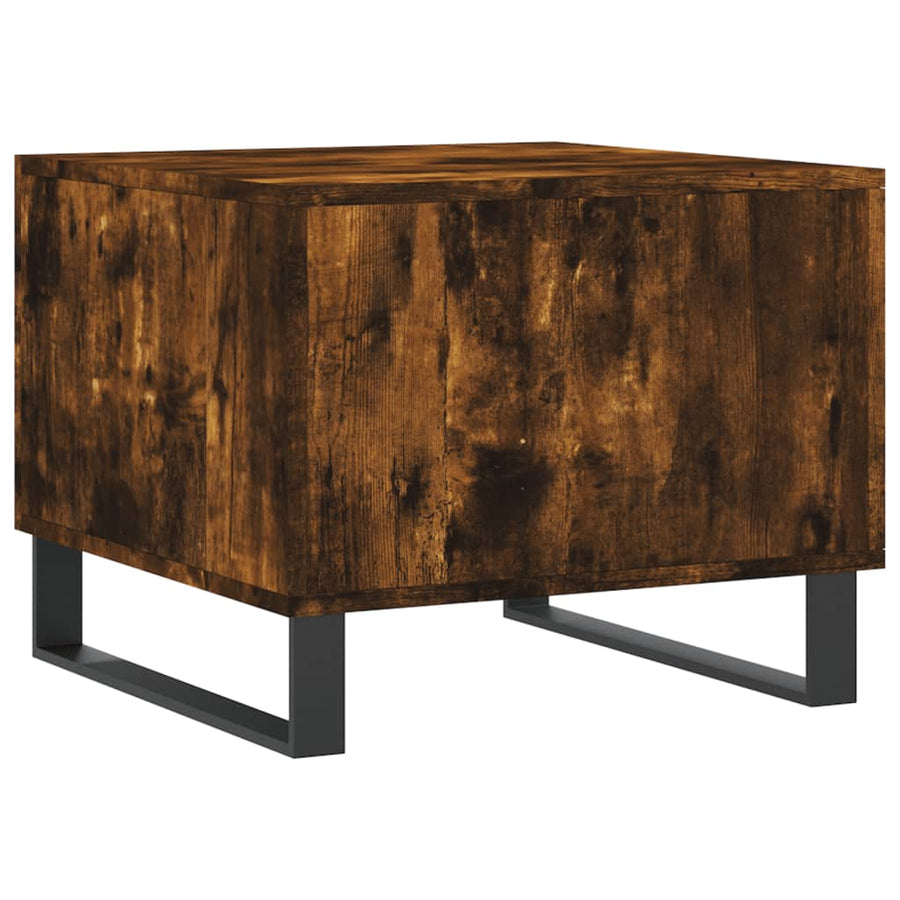 Salontafels 50X50X40 Cm Bewerkt Hout Kleurig 2 Gerookt eiken