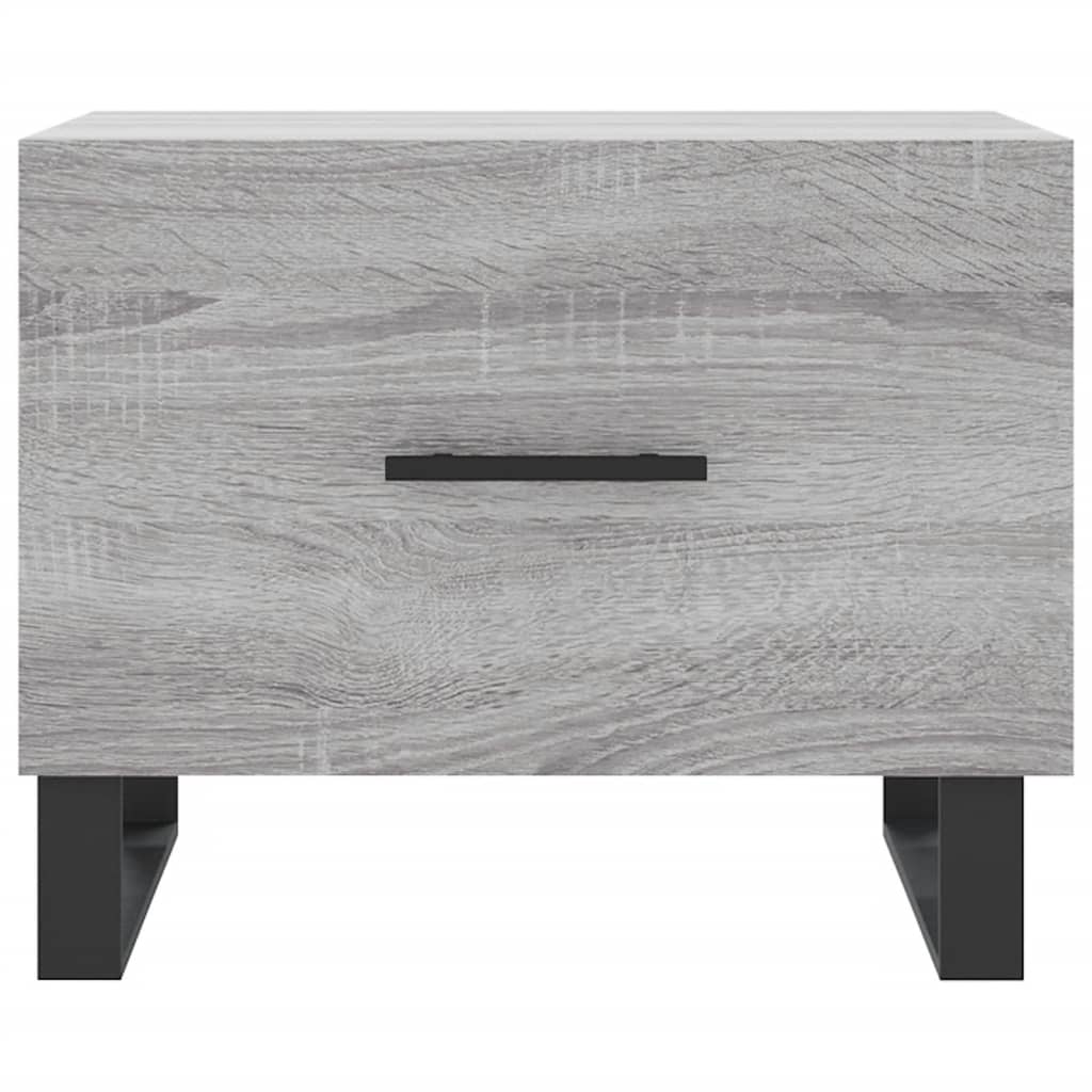 Salontafel 50X50X40 Cm Bewerkt Hout Eiken 1 Grijs sonoma